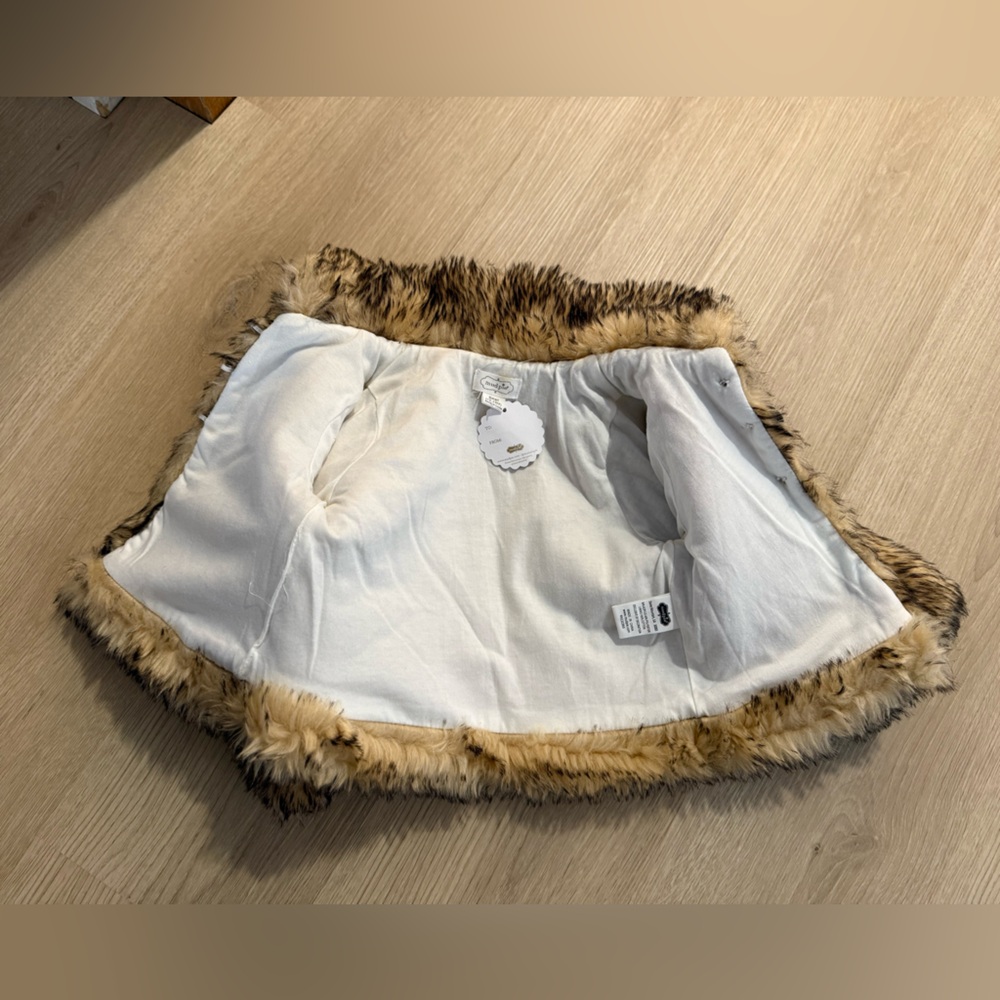 Mud Pie Faux Fur Tan Kids Jacket - Picture 5 of 8